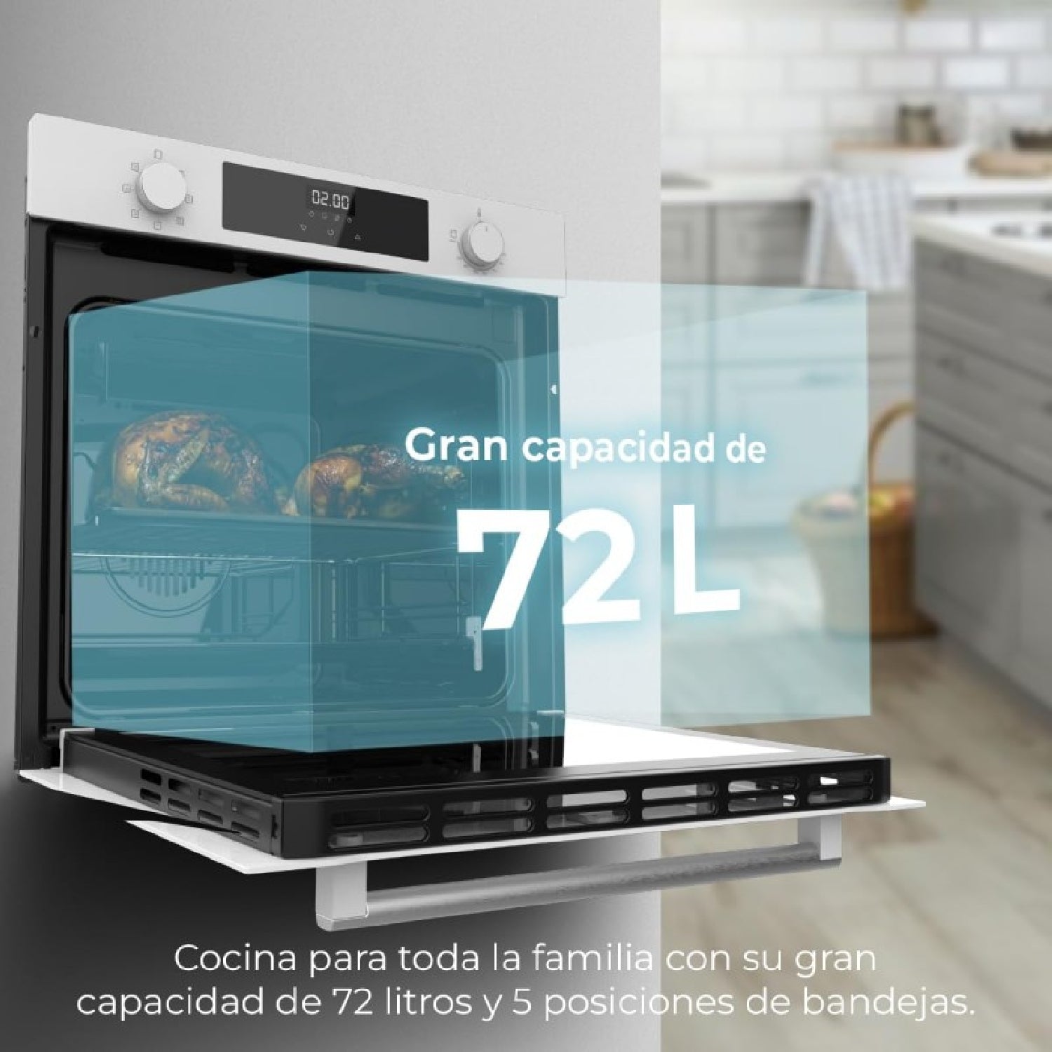 Cecotec Horno Multifunción Bolero Hexa M226000 Glass White A_3