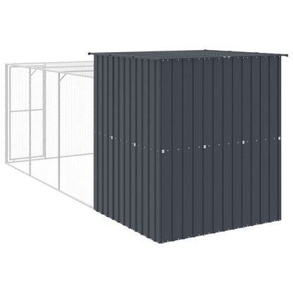 Vidaxl Gallinero Con Corral Acero Galvanizado Gris 165x455x181 Cm_4