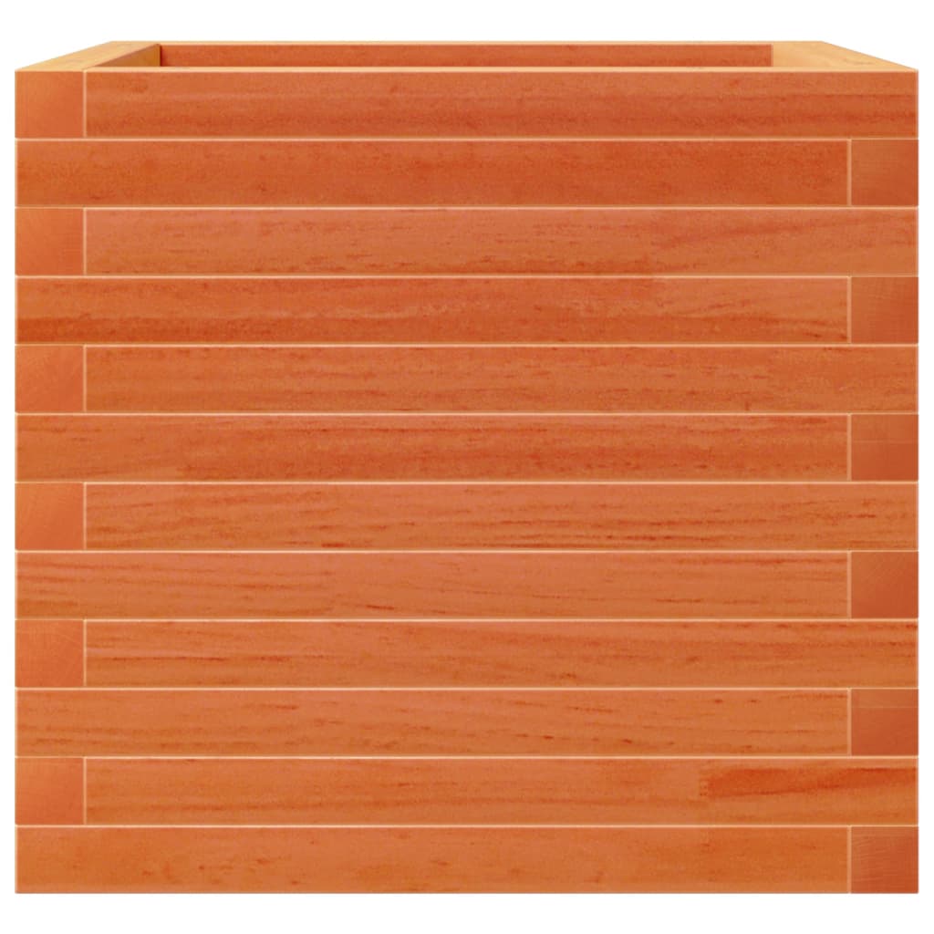 Jardinera Madera Maciza De Pino Marrón Cera 50x50x45,5 Cm_5