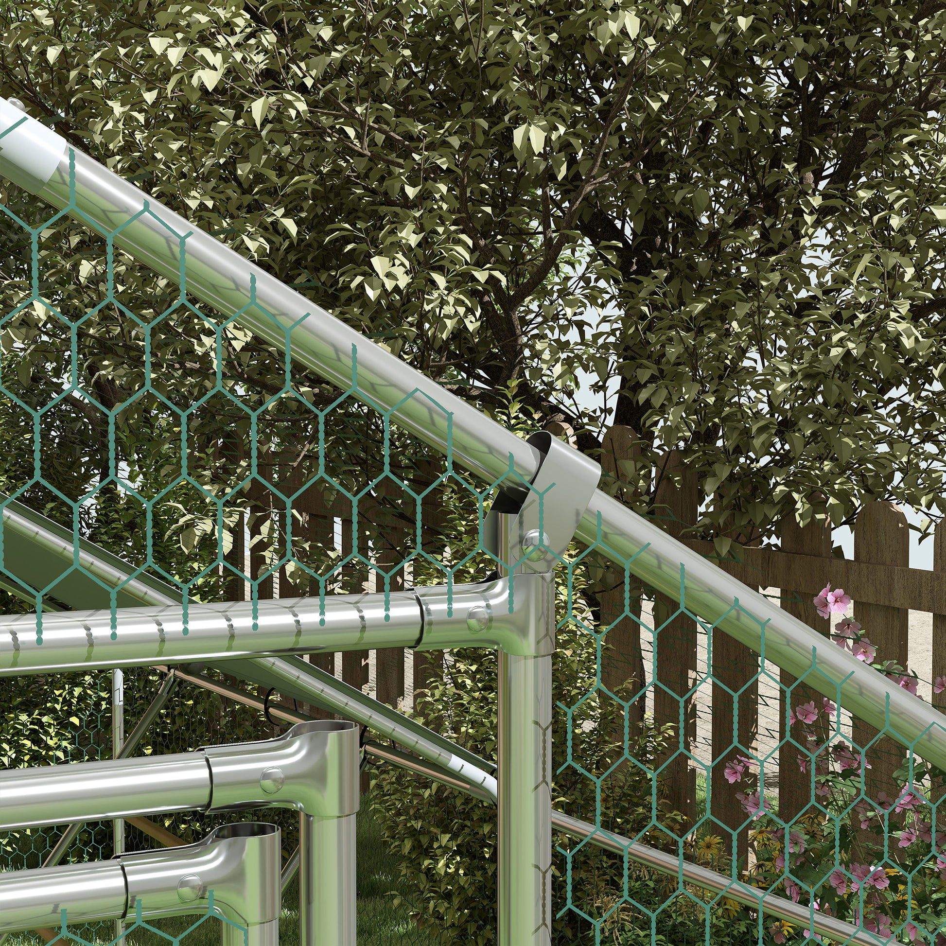Pawhut Gallinero Para Exterior 12 M² 3x4x1_4