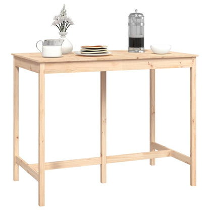 Mesa Alta De Bar De Madera Maciza De Pino 140x80x110 Cm_4