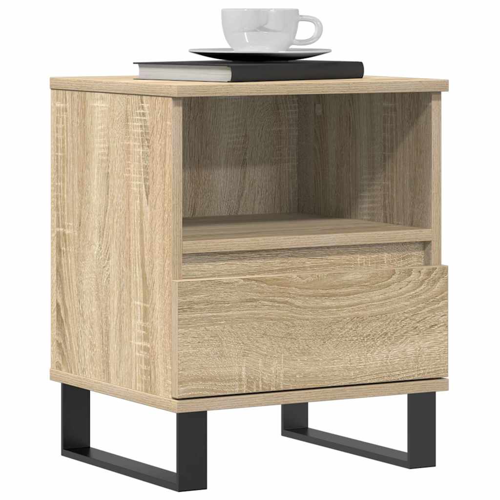 Mesitas Noche 2 Uds Madera Ingeniería Roble Sonoma 40x35x50 Cm_2