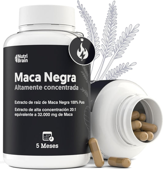 Maca Negra Andina Ultraconcentrada 20:1 32000mg Nutribrain 140 Cápsulas_0