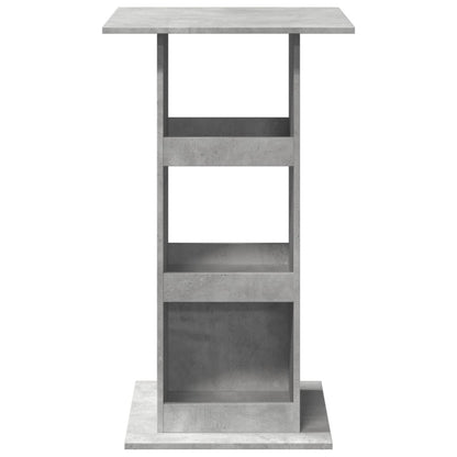 Mesa Alta Bar Con Almacenaje Madera Gris Hormigón 60x60x102 Cm_2