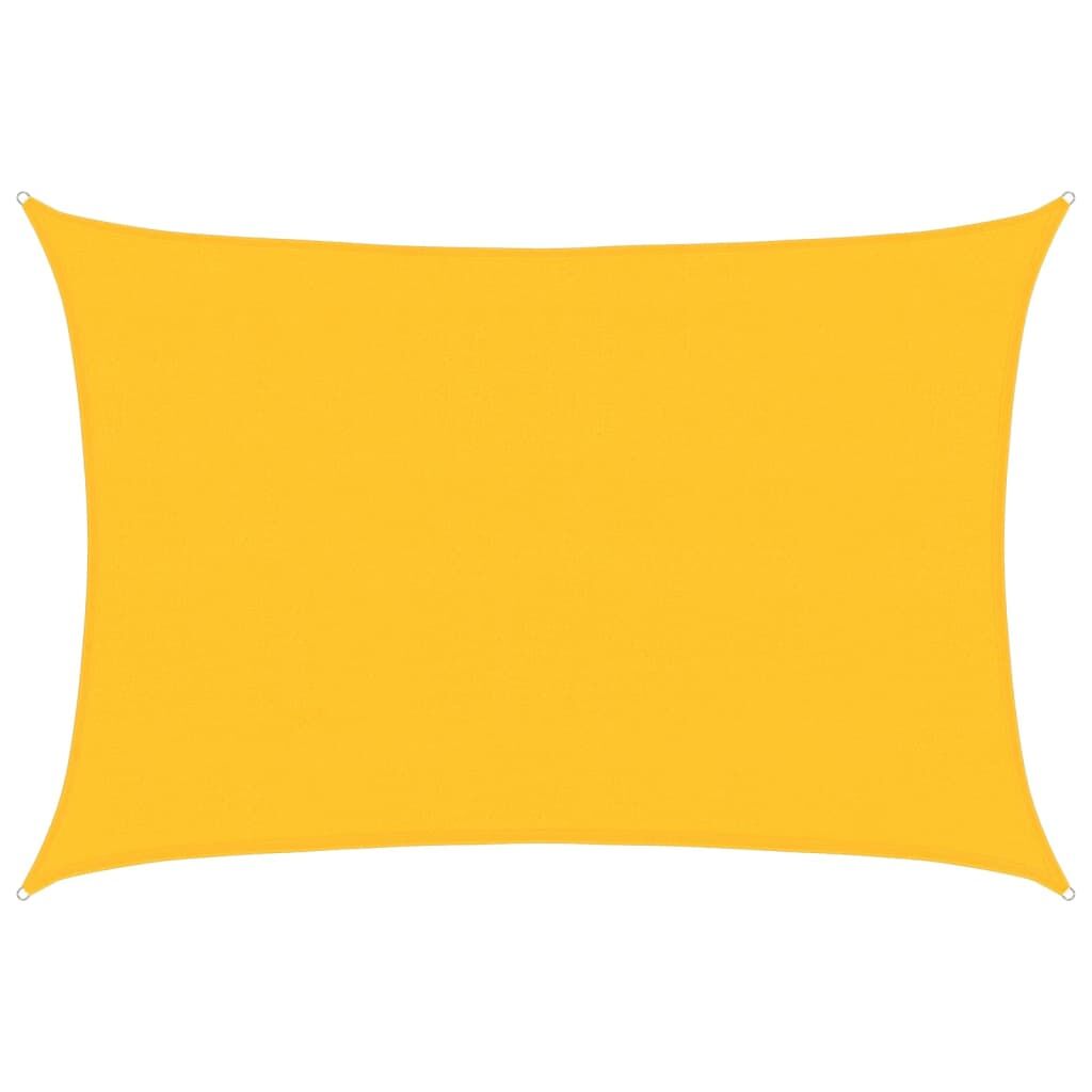Vidaxl Toldo De Vela Rectangular Hdpe Amarillo 160 G/m² 4x6 M_0