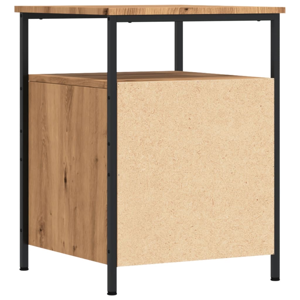 Mesita De Noche Madera De Ingeniería Roble Artisan 44x45x60 Cm_4