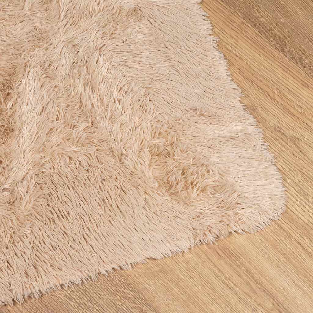Vidaxl Alfombra Peluda De Pelo Largo Navarra Beige 240x340cm Poliéster_3