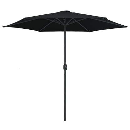 Vidaxl Sombrilla De Jardín Con Palo De Aluminio Negra 270x246 Cm_1