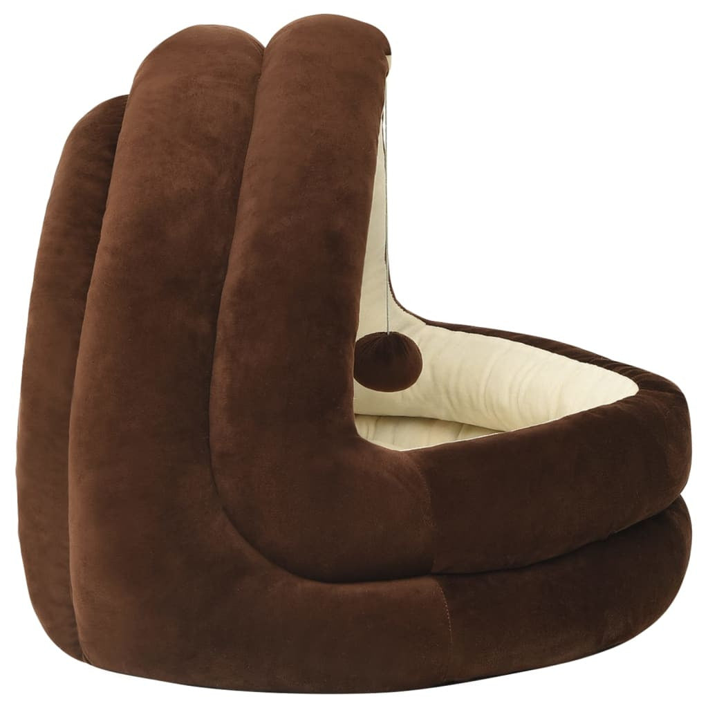 Vidaxl Cama Para Gatos Color Marrón Y Crema 50x50x45 Cm_3