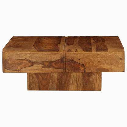 Mesa De Centro De Madera Maciza De Acacia 80x80x30 Cm_1