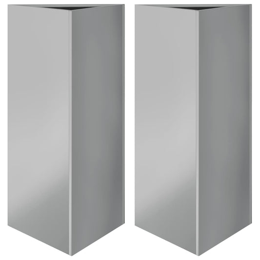Jardineras Triangulares 2 Uds Acero Galvanizado 40x34,5x75 Cm_0