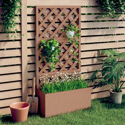 Jardinera Con Enrejado Wpc 65x33x135 Cm_1