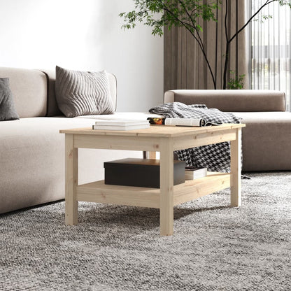 Mesa De Centro De Madera Maciza De Pino 80x50x40 Cm_3