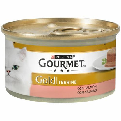 Pack 24 x GOURMET GOLD Tarrina Comp Salmon Comida húmeda 85 g