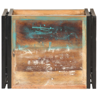 Mesa Auxiliar De Madera Maciza Reciclada 40x30x40 Cm_1