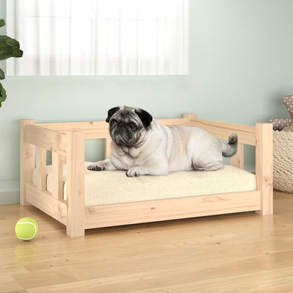 Cama Para Perros Madera Maciza De Pino 65,5x50,5x28 Cm / Vetonek_5