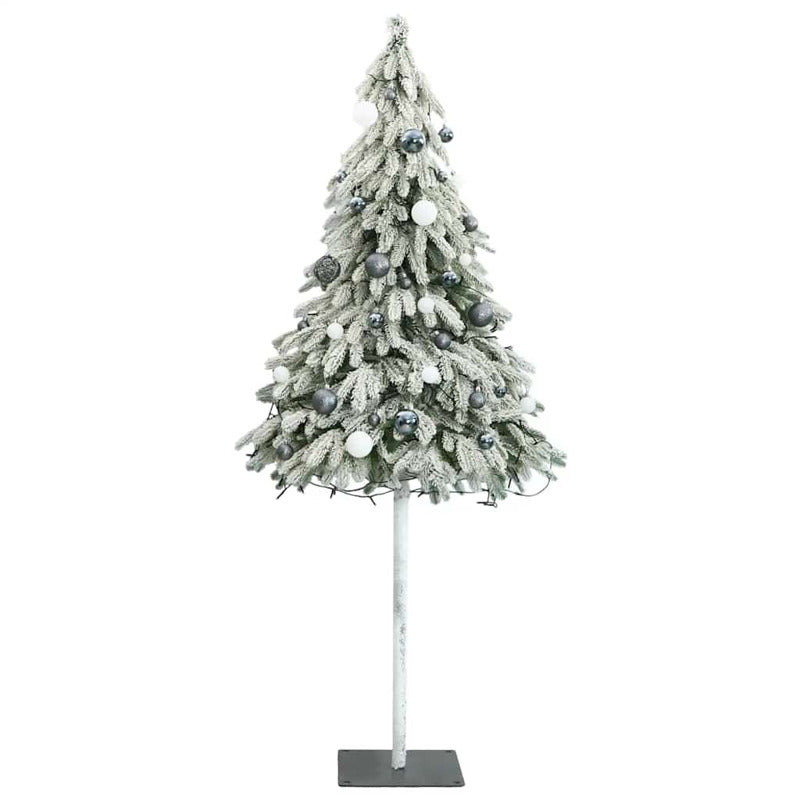 Vidaxl Árbol De Navidad Artificial Con 150 Leds Bolas Y Nieve 120 Cm_3