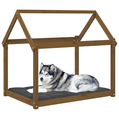 Vidaxl Cama Para Perros Madera Maciza Pino Marrón Miel 111x80x100 Cm_3