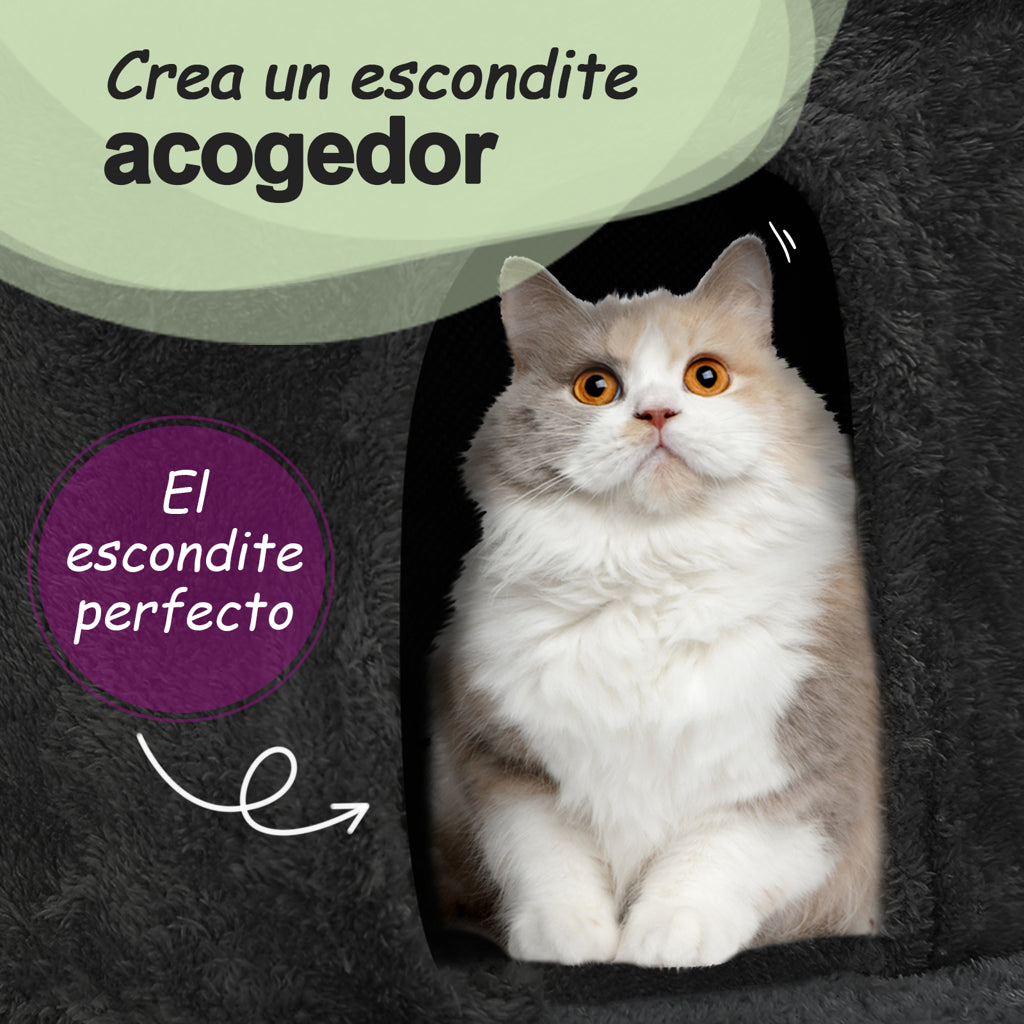 Vidaxl Rascador Para Gatos Con Postes De Sisal Gris Oscuro 105 Cm_4