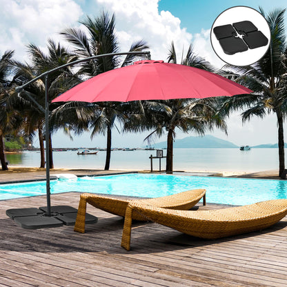 Outsunny Base Para Sombrilla De 4 Piezas Rellenable Con Agua 59 Kg O Arena 80 Kg_1