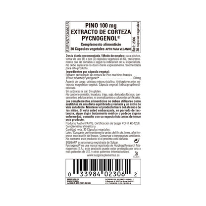 Pycnogenol 30 cápsulas vegetales (100mg)