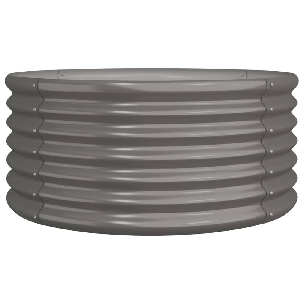 Jardinera De Acero Galvanizado Gris 80x80x36 Cm_0