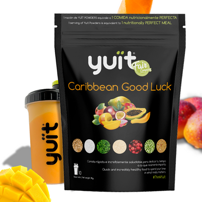 Caribbean Good Luck · Comida completa en polvo: Nutrición equilibrada en segundos. Mezcla, bebe y sigue con tu día._0
