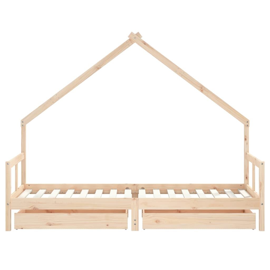 Vidaxl Estructura De Cama Para Niños Con Cajones Madera Pino 80x200 Cm_4