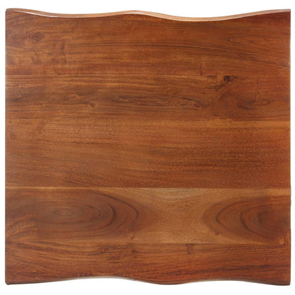 Mesa De Centro Borde Natural Madera Maciza Acacia 60x60x40 Cm_4