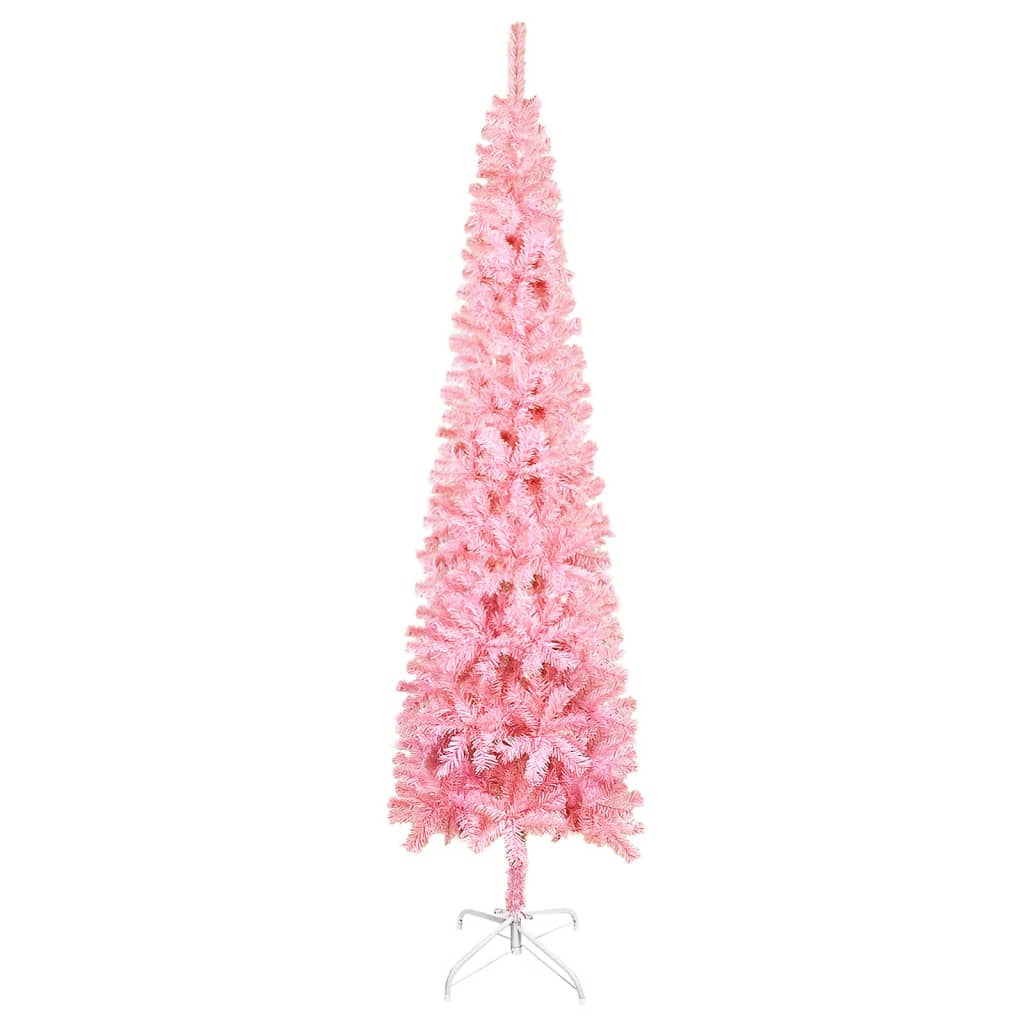 Vidaxl Árbol De Navidad Delgado Rosa 150 Cm_1