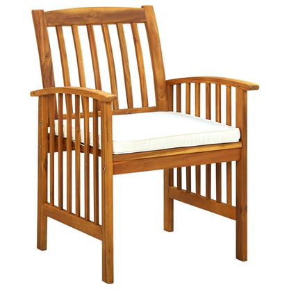 Set Comedor De Jardín 9 Pzas Y Cojines Madera Maciza De Acacia / Vetonek_0