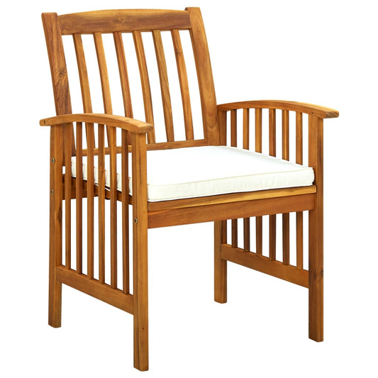 Set Comedor De Jardín 9 Pzas Y Cojines Madera Maciza De Acacia / Vetonek_0