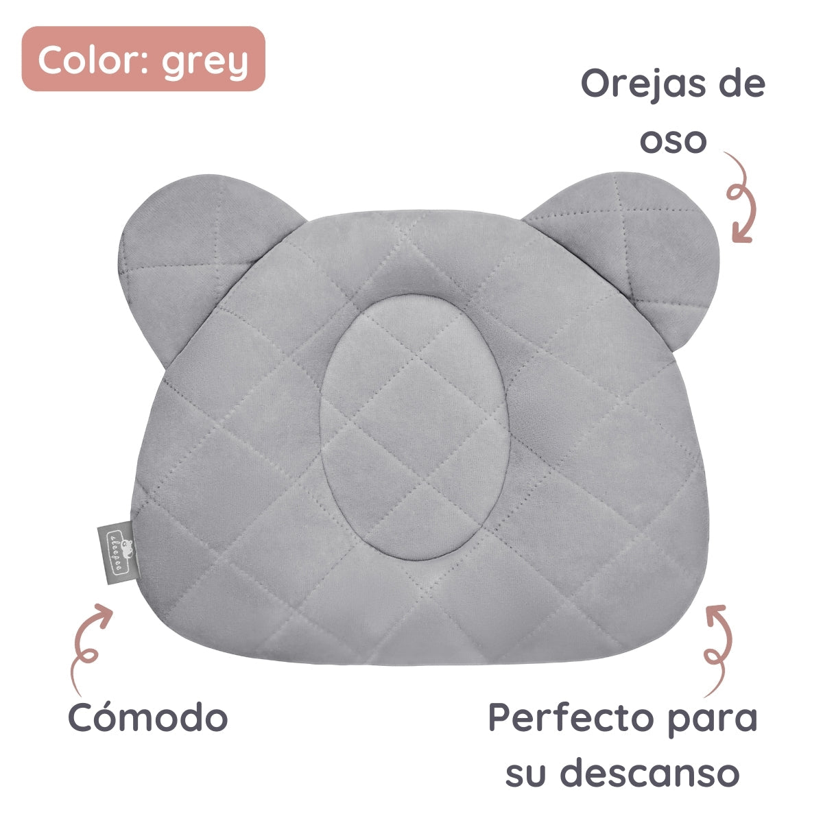 Almohada Cojin Plagiocefalia Bebés Royal Baby Grey_1