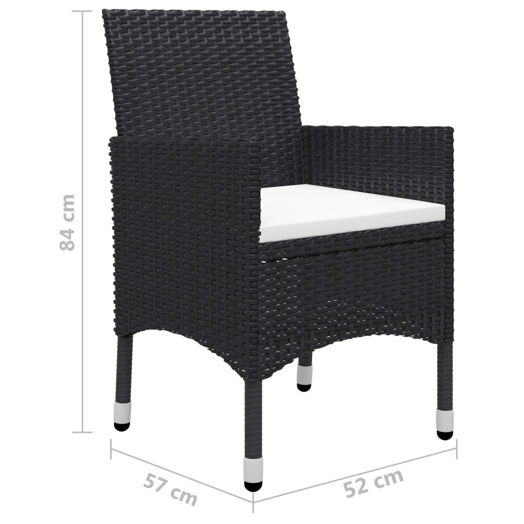 Vidaxl Juego De Comedor De Jardín De 5 Piezas Negro_2