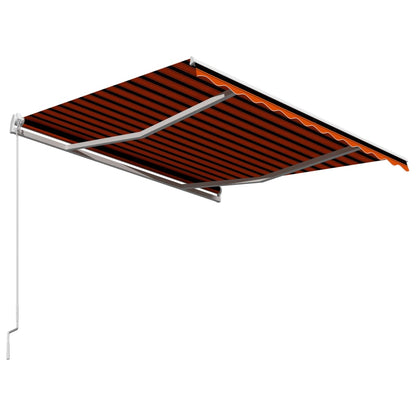 Toldo Retráctil Manual Naranja Y Marrón 350x250 Cm_3