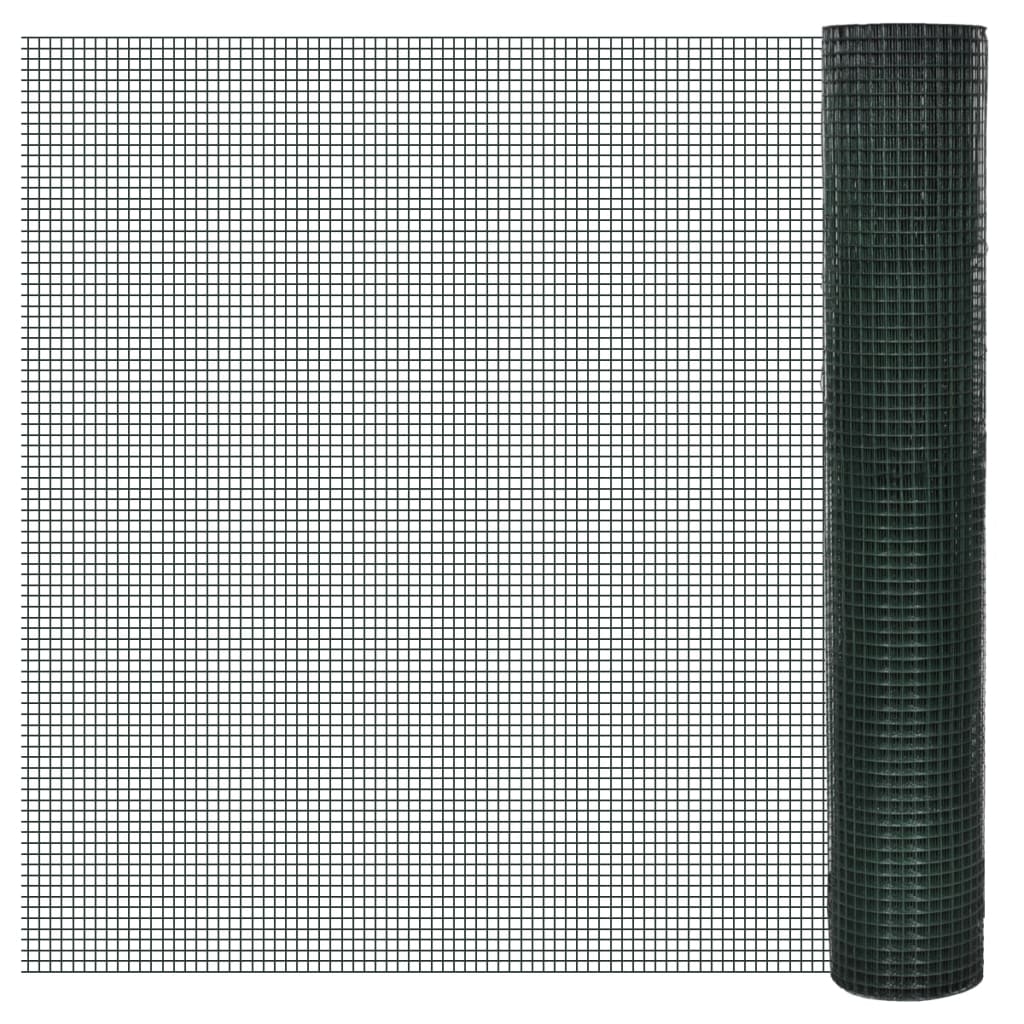 Alambrada De Gallinero Acero Galvanizado Verde 1x25 M / Vetonek_1