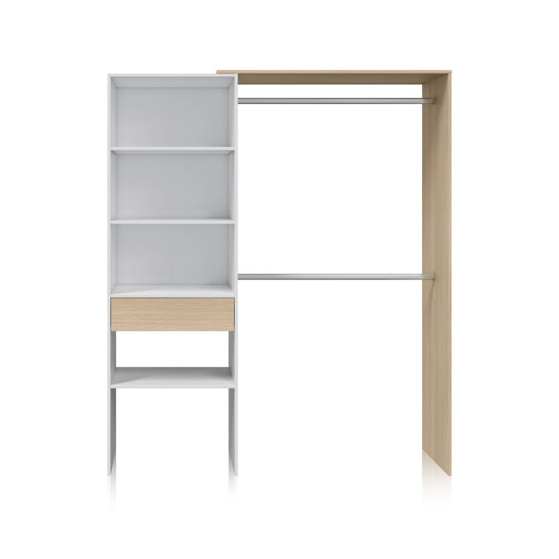 Armario Vestidor Melamina, Blanco Artik, X 187 X 40cm_4