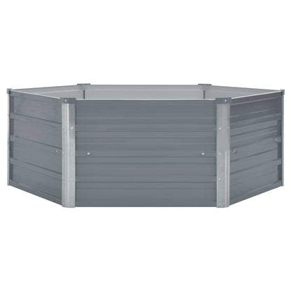 Jardinera Elevada 129x129x45 Cm Acero Galvanizado Gris_0