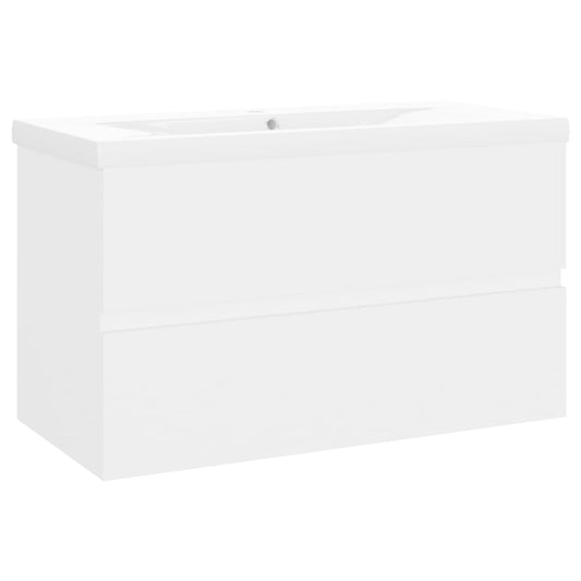 Mueble Con Lavabo Madera De Ingeniería Blanco_0