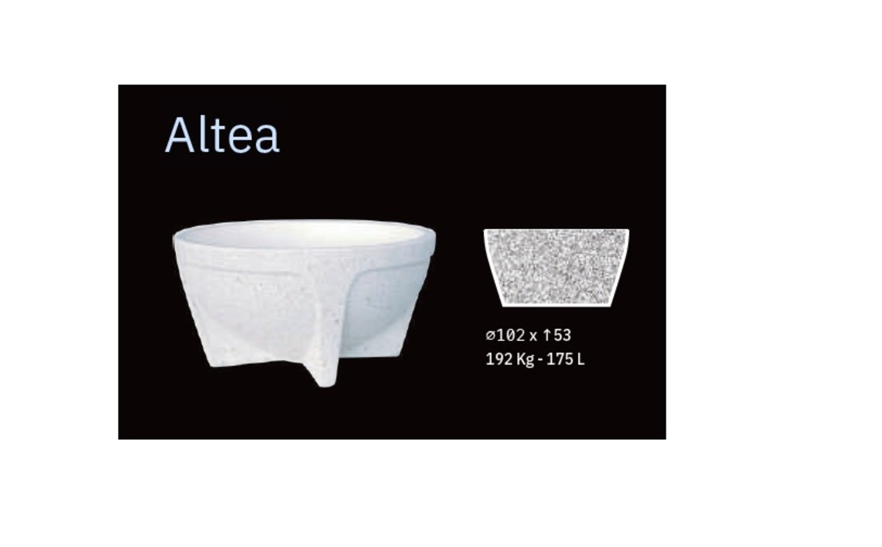 Jardinera Altea. 102 cm de ancho por 53 cm de alto. Peso: 192 kilos. Capacidad: 175 litros_1