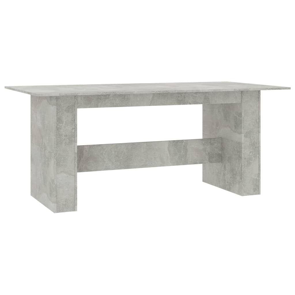 Mesa De Comedor Madera De Ingeniería Gris Hormigón 180x90x76 Cm_0