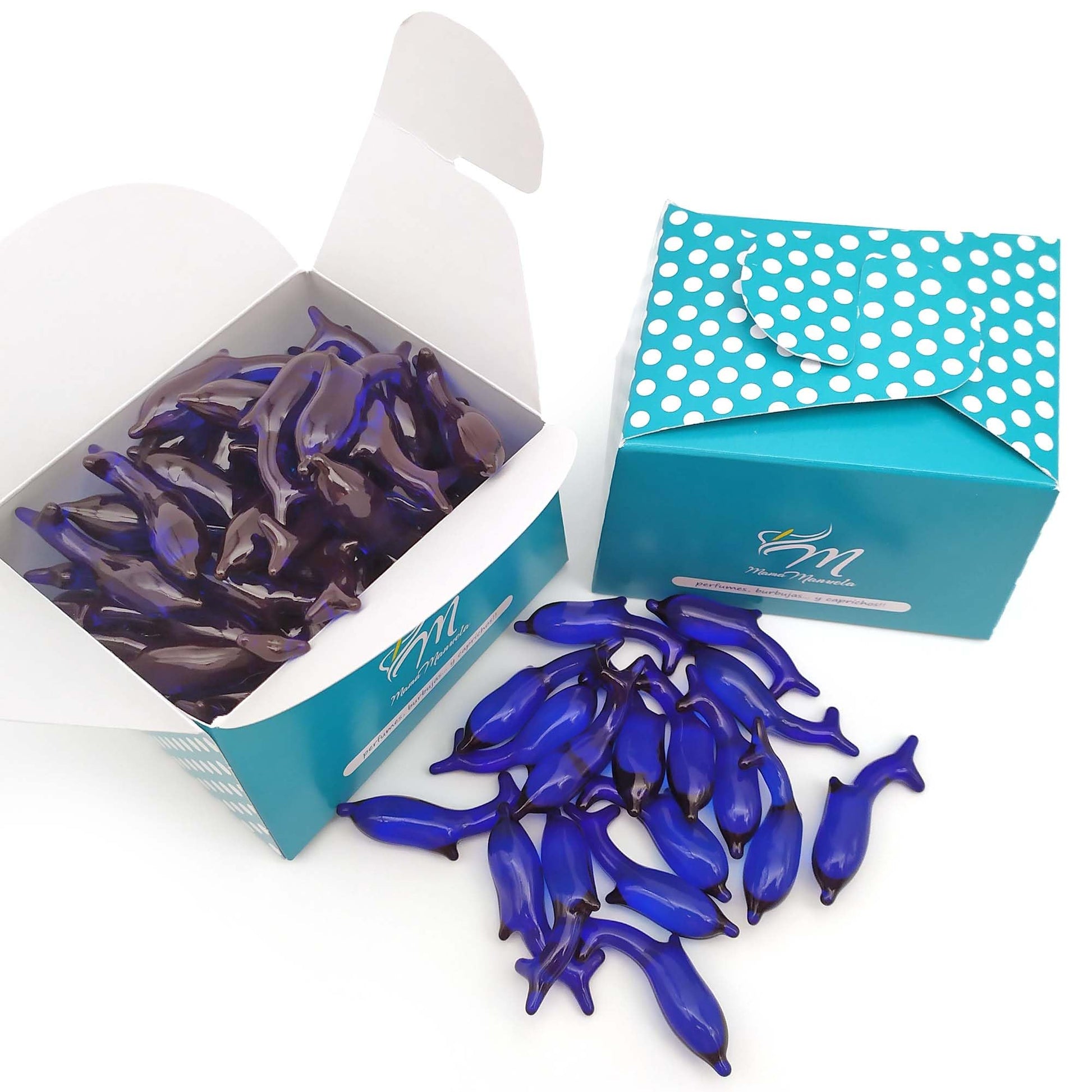 Pack Regalo 12 Perlas Baño En Forma De Delfín - Con Aceite De Soja - Hidrata, Suaviza Y Perfuma La Piel - Aroma Marino_5