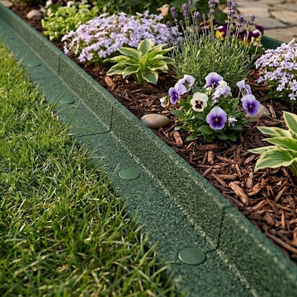 Bordura Flexible Para Jardín 4.8m Con Mazo – Verde_3