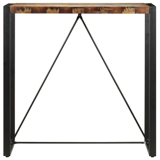 Mesa Alta De Cocina De Madera Maciza Reciclada 110x60x110 Cm_0