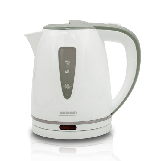 Hervidor Agua Eléctrico, 1 L, Sin Bpa, Resistencia Oculta, Inalámbrico, Apagado Automático Mpm Mcz-64, 1200w