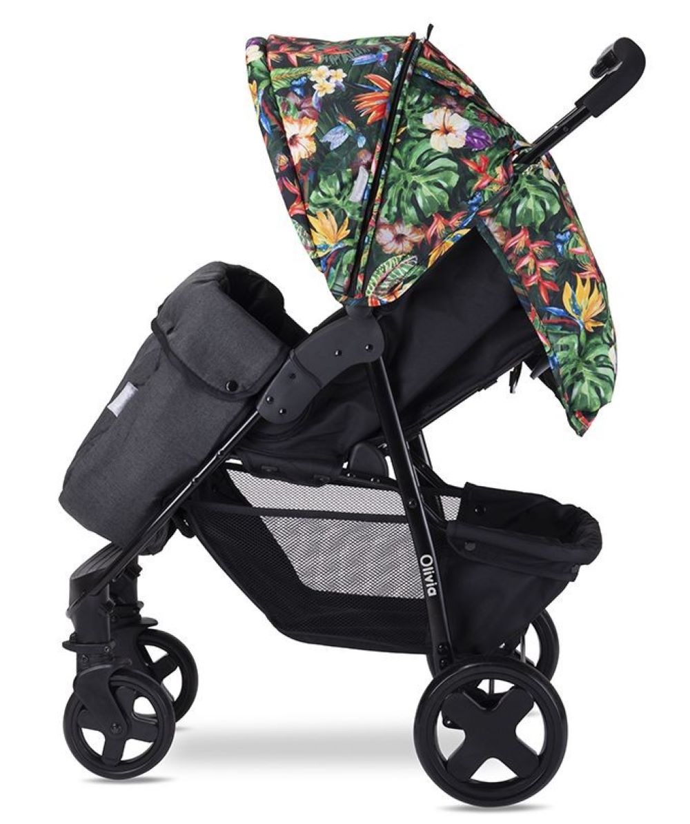 Silla De Paseo Con Cubrepiés Olivia Basic Tropical Flowers_2