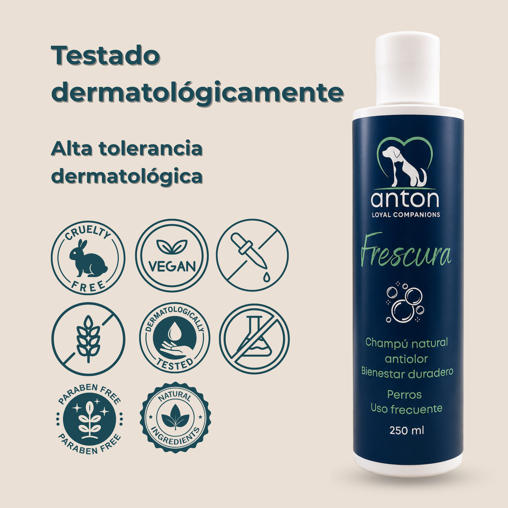 Champú natural para el control de olores en perros – 250 ml_5