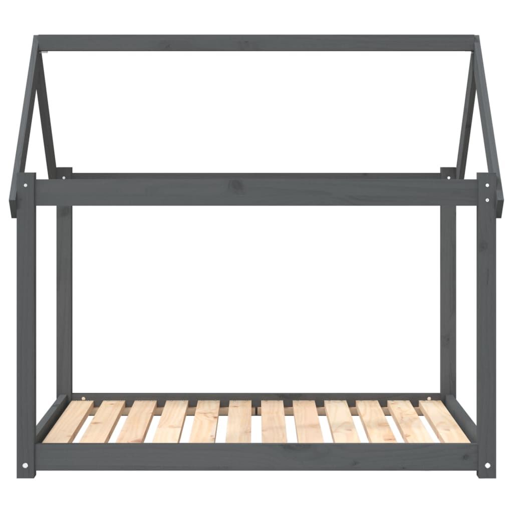 Vidaxl Cama Para Perros Madera Maciza De Pino Gris 111x80x100 Cm_4