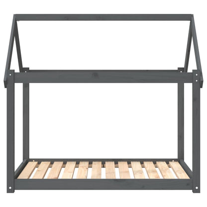 Vidaxl Cama Para Perros Madera Maciza De Pino Gris 111x80x100 Cm_4