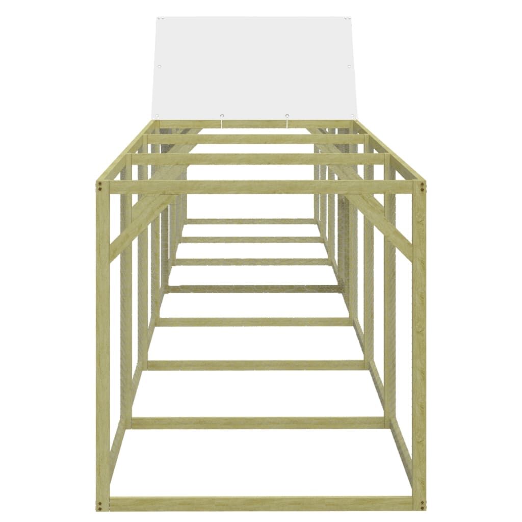 Vidaxl Gallinero Madera Maciza De Pino Impregnada 700x100x150 Cm_3
